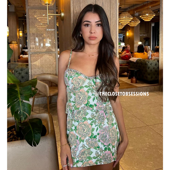 ZARA BLOGGER FAVE!!! Floral Mini Dress NWT - Picture 5 of 16